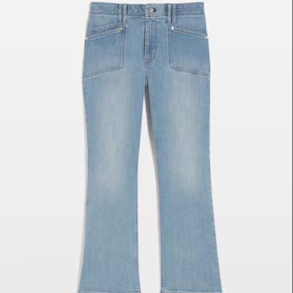 High-Rise Double Pocket Kick Flare Jean - Picture 2 of 2